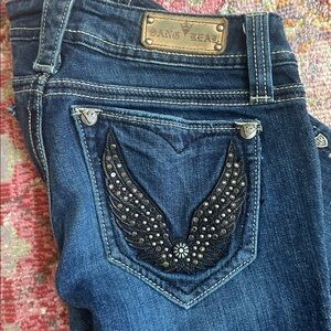 SANG REAL 
Women's Bootcut Jeans Embellished Pockets Sz 28 
“Only The Chosen”